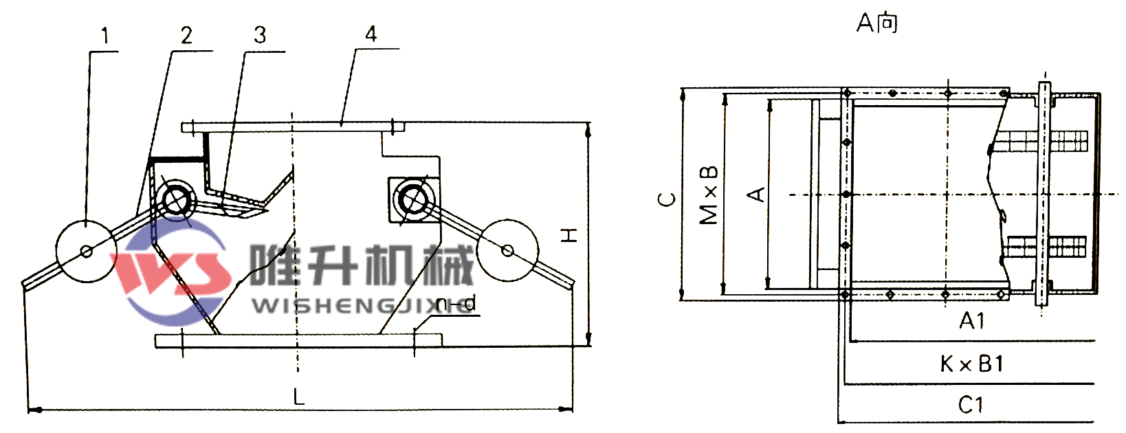 方形單層雙門(mén)重錘式鎖風(fēng)翻板閥 方形單層雙門(mén)重錘式鎖風(fēng)翻板閥